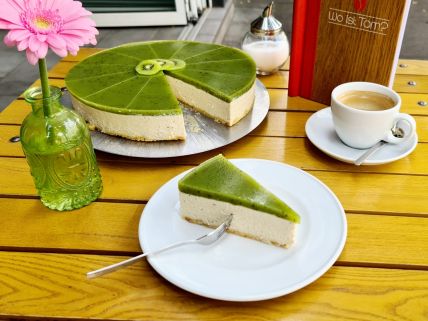 Veganer Kiwi-Cheesecake