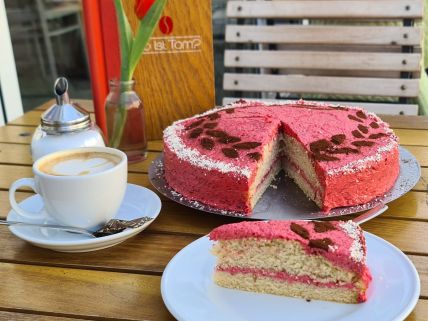 Veganer Himbeerkuchen