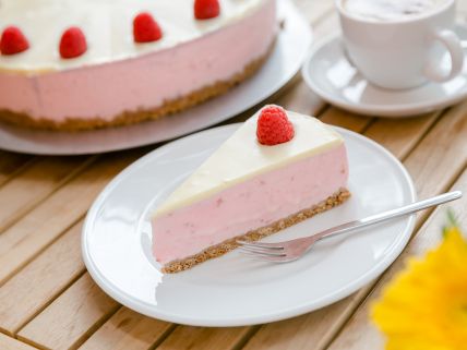 Himbeer-weiße-Schokolade-Cheesecake