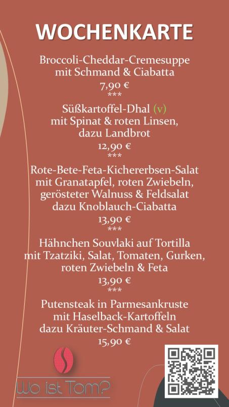 Wochenkarte Wo ist Tom KW 7